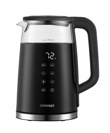 Електричний чайник Concept RK4100, 2200 Вт, 1,7 л, чорний