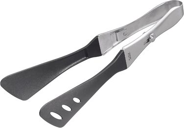Silit Girato Serving Tongs 31 cm, Stainless Steel, Plastic Head, BBQ Tongs, Small Grill Tongs for Steak, Fish, Vegetables, Locking Mechanism, Space-Saving