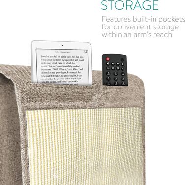 Navaris Cat Scratch Mat Scratch Protector Sofa - with 2 compartments - 128 x 45 cm Sisal Scratch Rug for Cat - Couch Cat Scratch Mat - also for Dogs (Light Brown - White)