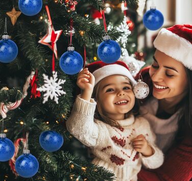 Скляні кулі Hengsong на Різдво: 24 шт., чорні та золоті, 6 см. Декоративні прикраси для ялинки