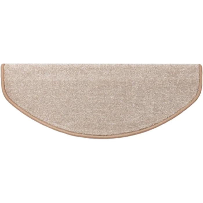 Casa Pura килимок для сходів 15 шт. | Антиковзкий, з м'яким ворсом, 65 x 23,5 x 1,3 см, Бежевий | Килимок для сходів, напівкруглий, 15 шт.