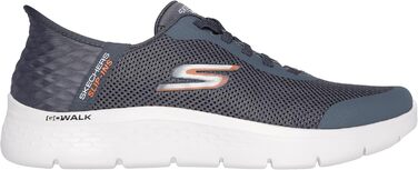 Чоловічі кросівки Skechers Go Walk Flex Hands Up: зручні та легкі сірі кросівки, 43 EU, текстиль, синтетика