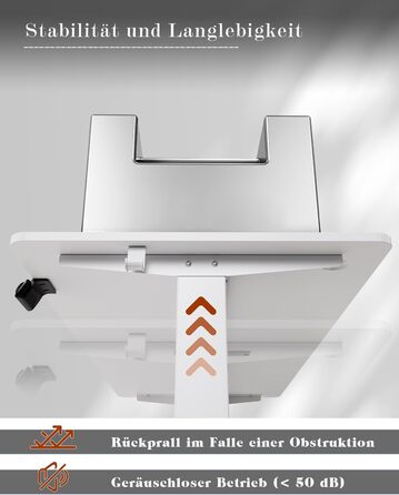 Електричний регульований стіл Flamaker 120x60 см, білий, комп'ютерний офісний стіл із пам'яттю положень, для роботи сидячи/стоячи