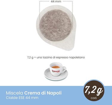 Кавові пади Caffè Toraldo Mischung Crema di Napoli ESE 44 мм, 50 шт