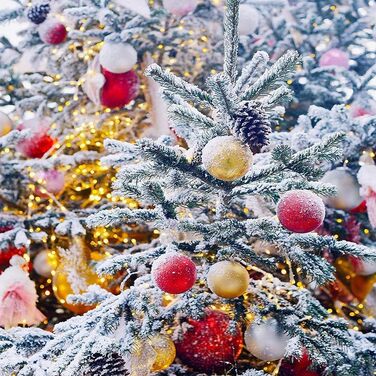 Набір ялинкових прикрас BLAZOR, 36 шт., 4 см, пластикові кульки, червоний, золотий, срібний