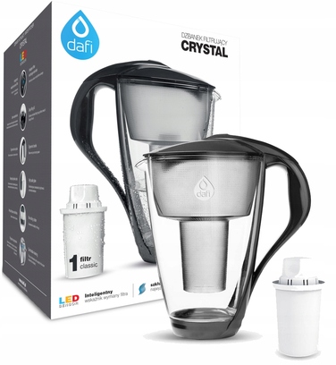 Скляний фільтр-кувшин Dafi Crystal LED 2л + 6 фільтрів Dafi Classic