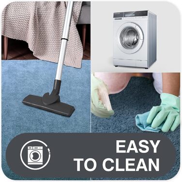 Килим з мікрофібри 120x170 см - Можливий для прання, короткий ворс для вітальні та спальні, м'який, пухнастий, сучасний однотонний дизайн, антрацит (200 x 300 см, прямокутний)