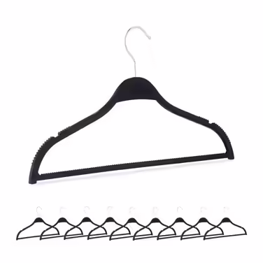Relaxdays Clothes Hangers, Set of 10, made of Wheat Straw