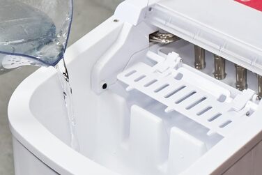 Машина для приготування льоду Salco Coca Cola – 10 кг на день, 2 розміри кубиків, червоний дизайн, для коктейлів та вечірок