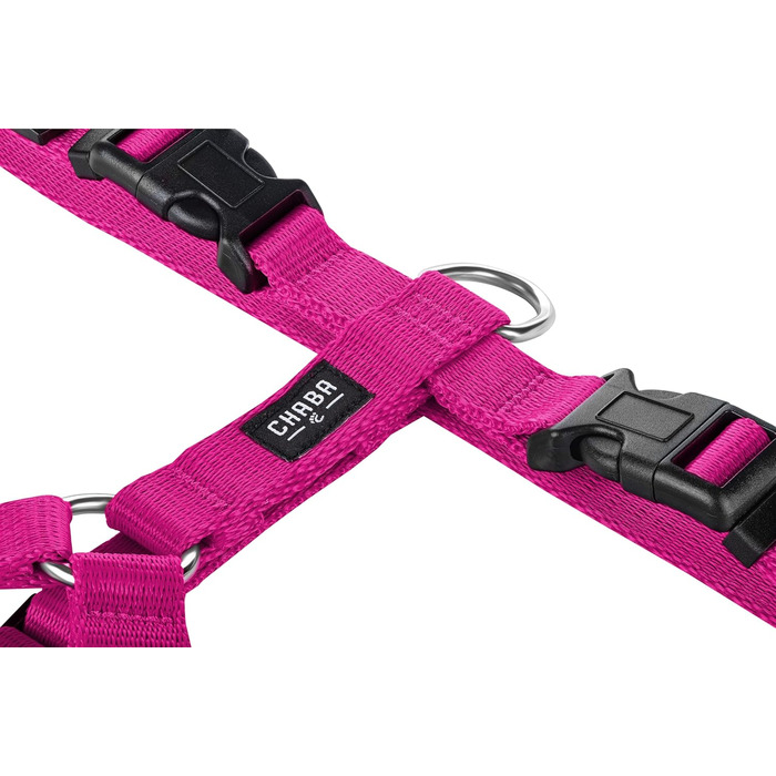 Шлейка для собак Chaba Guard для малих та середніх порід, контрольована, протисмикова, регульована, зручна, легка, класична, розмір M, фуксія/рожева