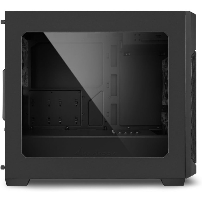 Корпус для ПК Sharkoon V1000 RGB Micro Tower, чорний, Micro-ATX, з бічним вікном