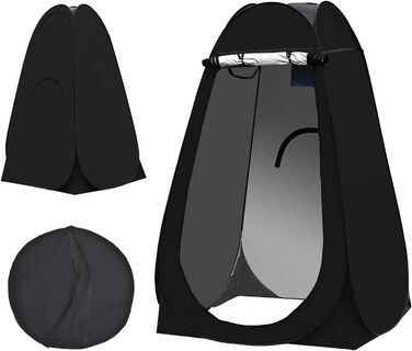 Намет для душу та роздягальні TUKAILAI для кемпінгу та пляжу, 150x150x190 см, зелений/чорний