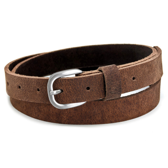 Чоловічий шкіряний ремінь Ashford Ridge 25 мм, коричневий, 90 см (загальна довжина 105 см)