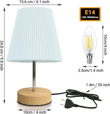 Торшер настільний з кабелем, торшер сенсорний з регулюванням яскравості, 3 режими, настільна лампа для робочого столу, мінімалістична, для спальні, вітальні, подарунок, конічної форми, 1 шт.