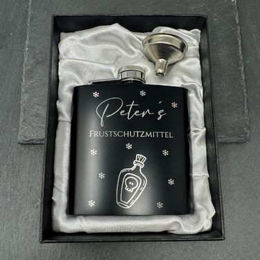 Набір фляг з гравіюванням - персоналізований з іменем - ідеальний подарунок на весілля та для чоловіків - нержавіюча сталь (Дизайн 12)