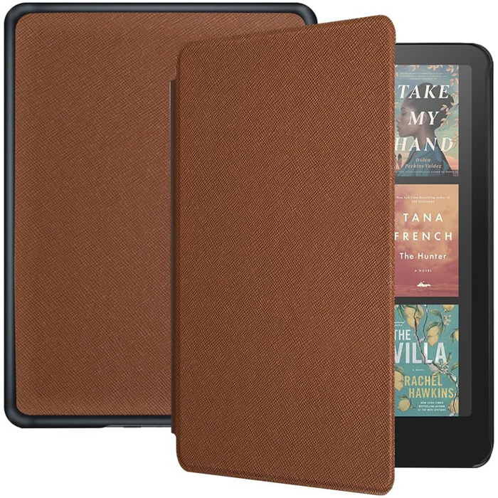 Чохол для Kindle Paperwhite (7/6/5 Gen, 12th Gen, Colorsoft 2024) з PU шкіри, коричневий