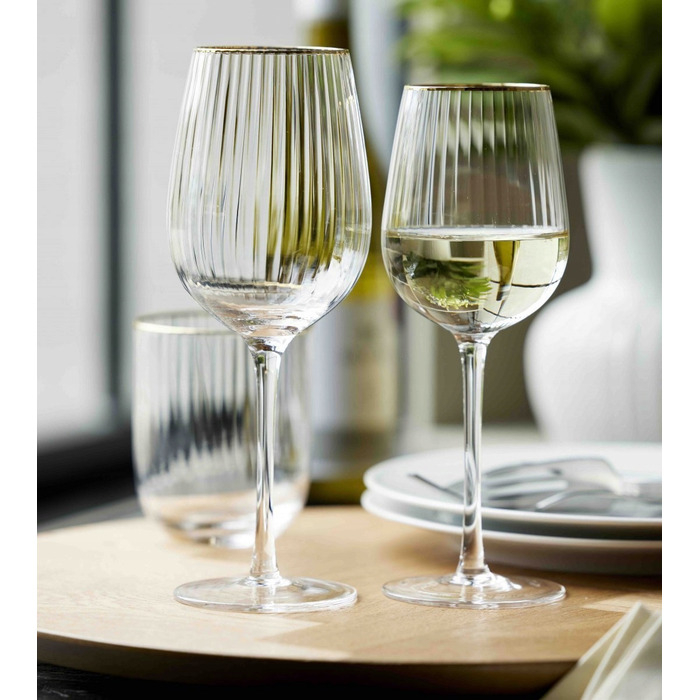 Келихи для білого вина Lyngby Glass Palermo, білі, 300 мл, 4 шт.