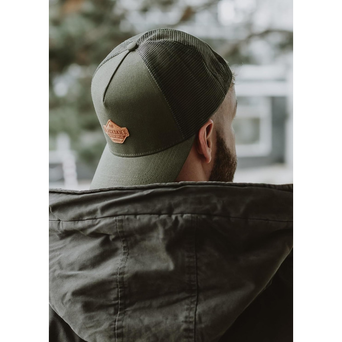 Кепка бейсболка Blackskies Essentials Trucker (Унісекс, зелено-коричнева) | Літо, вуличний стиль, кежуал