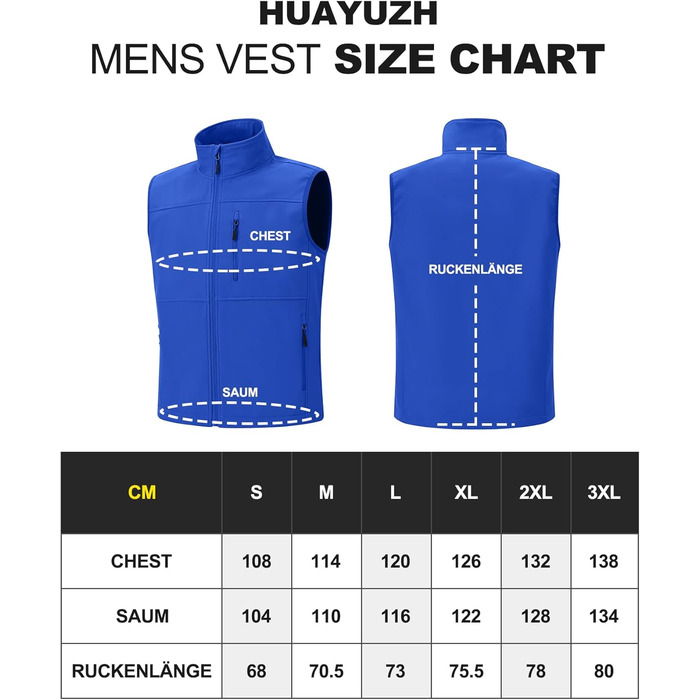 Чоловіча куртка Weste Outdoor з софтової мембрани, водонепроникна та вітронепроникна, з флісовою підкладкою, для туризму (M, Синій)