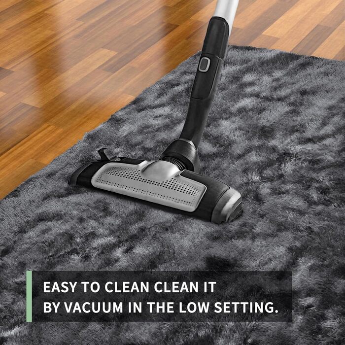 Теппич для вітальні Sour Lemon 140x200 см, сірий, миючий, нековзний, великий, пухнастий, м'який, сучасний, для дому