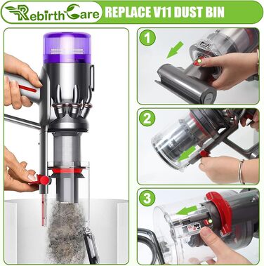 Фільтр для пилососа Dyson V11 SV17 SV14 SV22 (3 шт.) - Оригінал, HEPA, для Absolute, Extra, Pro, Animal, Torque Drive