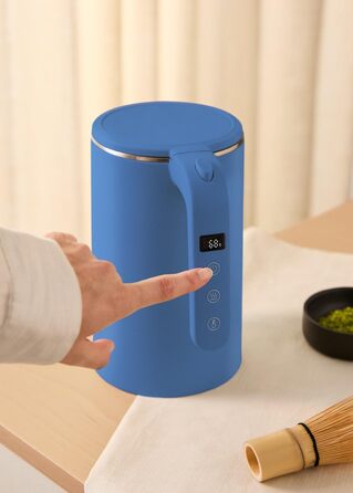 Електричний чайник CREATE STUDIO PRO 1 л з регулюванням температури, підігрівом, кабелем та автовимкненням (Кобальтовий)