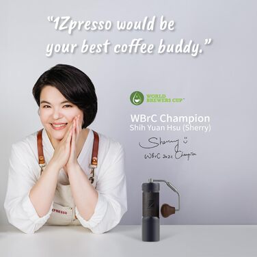 Кавомолка ручна 1Zpresso J-Ultra, сірий колір, конічні жорна, складна ручка, магнітний замок, ємність 40 г, цифрове регулювання, точне налаштування, швидка помел, для приготування кави
