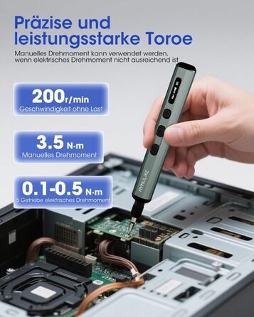 Набір електричного викрутника Mini 78 в 1 з 56 бітами, 9 свердлами, 5 режимами крутного моменту та LED-підсвічуванням для точної роботи (годинники, камери)