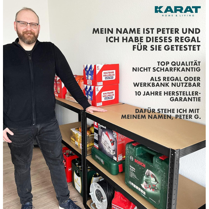 KARAT Heavy-Duty Shelving Unit, 2-Piece Set