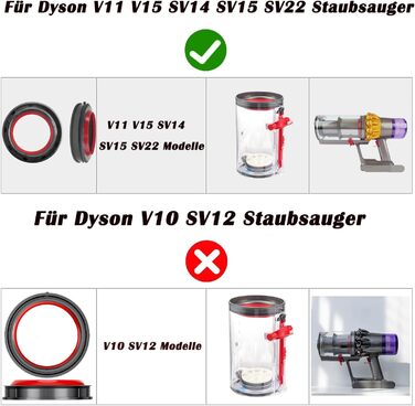 Електрична насадка для миття підлоги Dyson V12 Detect Slim / V10 Slim, зйомний бак та 6 змінних мопів + 1 контейнер для пилу (сумісна з V11)