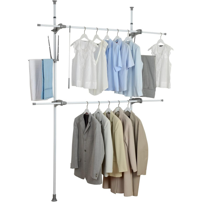 WENKO Telescopic System Hercules Flex, adjustable organization system, wardrobe system