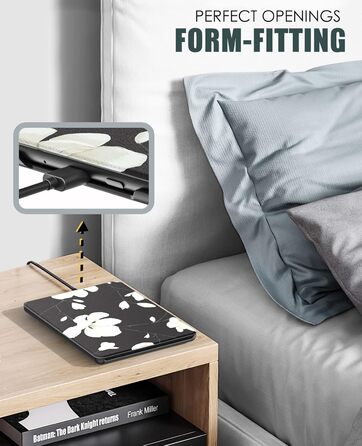 Чохол MoKo для Kindle Paperwhite 11 (2021) 6.8 дюйма, з функцією авто-сплячки, з міцного кожзаму, Signature Edition, Магнолія (чорний та білий)