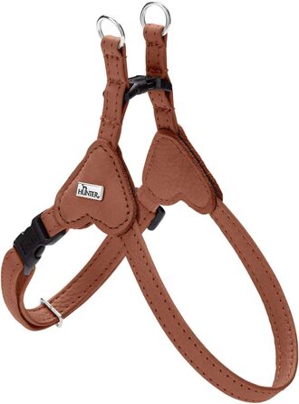 Нашийник для собак HUNTER SOHO MINI, колір: коричневий (cognac), шкіра, для маленьких собак та цуценят, Made in Germany, розмір XS