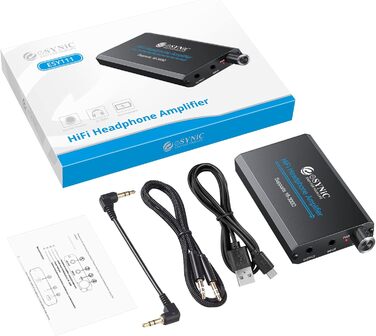 Портативний підсилювач навушників eSynic HiFi, 16-300 Ом, для MP3/MP4, телефону, ноутбука, планшета, з акумулятором