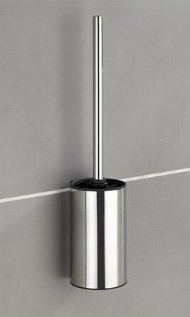 Настінний ергономічний йоржик для туалету Wenko, нержавіюча сталь