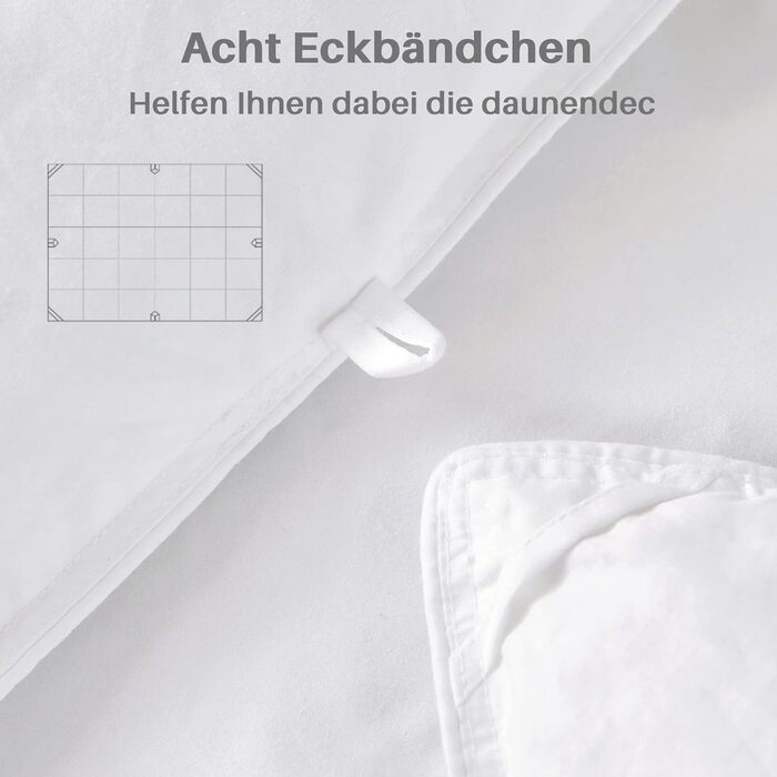 Homyrium Down Comforter 135x200 Winter 90% Down and 10% Feathers, 100% Cotton Winter Blanket Bedspread 135x200 Down Warm Feather Comforter Quilted Comforter Oeko-TEX and RDS Certified, Filling 900gr