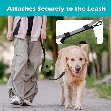 Диспенсер для собачих відходів PetBonus з водонепроникним кейсом та ласощами, зелений (15 відходів)