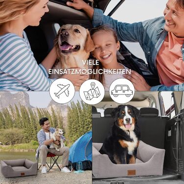 Софа-ліжко для собак MSS e.K. розміром 85 x 63 см, M-L, антрацит. Зручний корк для собак з знімним велюровим покриттям, м'якою підкладкою та пральним подушкою 85 x 63 x 25 см. Підходить для великих собак, цуценят.