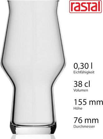 Набір з 3 склянок для крафтового пива Stout від Wacken Brauerei | 300-500 мл | Склянка для IPA, Pale Ale | Стійке до миття в посудомийній машині