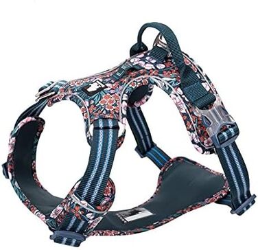 Шлейка для собак Truelove No-Pull TLH5655 M Navy Blazer, бавовняна, дихаюча, світловідбиваюча, регульована