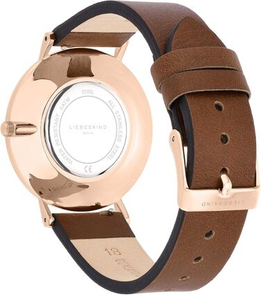 Жіночий годинник Liebeskind Berlin – 38 мм, кварцовий, з шкіряним ремінцем, водостійкий 5ATM, стильний та повсякденний. Елегантний дизайн з нержавіючої сталі.