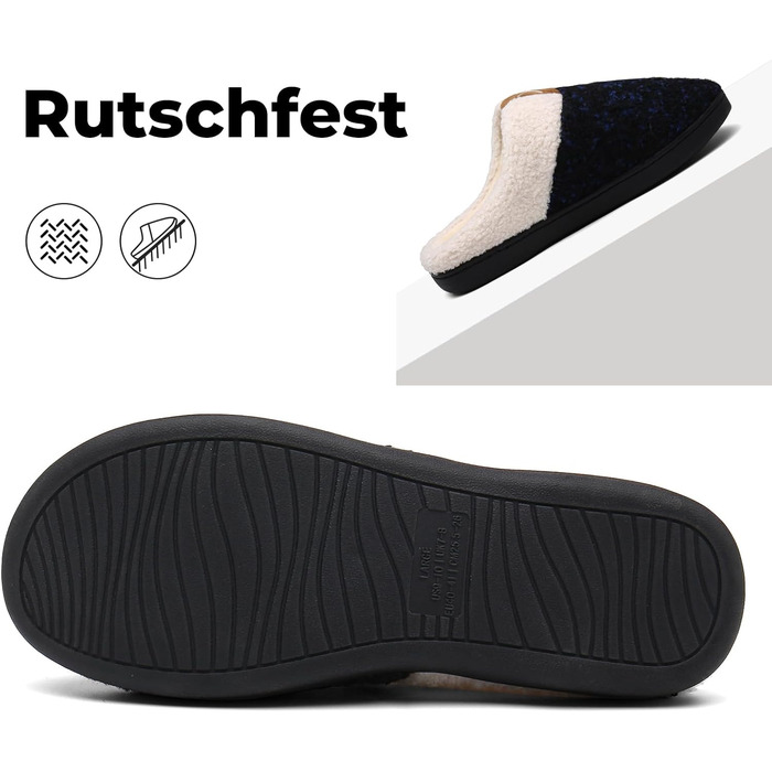 Тапочки зимові Mishansha для чоловіків та жінок, утеплені, з пам'яттю, плюшеві, блакитні, 42/43 EU