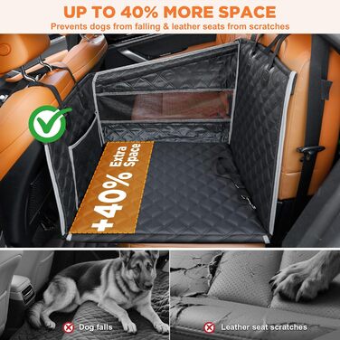 Крісло для собак у машину Gimars, посилена стабільність, великі та середні породи, водонепроникне, з ременями безпеки