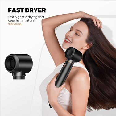 OKWRAP Haarstyler 5-в-1: Airbrush з LCD, Набір для укладки волосся, Фен з насадками, Випрямляч, Локони, Чорний