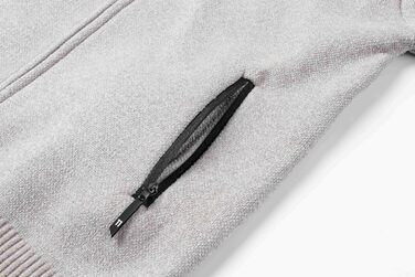 Чоловіча в'язана кофта з коміром-стійкою, на блискавці, з м'яким плюшевим підкладкою. Зручна чоловіча куртка-кардиган з тонкого в'язання для осені та зими (Бежевий, M)