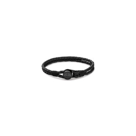 Браслет шкіряний чоловічий Tommy Hilfiger Black Steel - оригінальний аксесуар