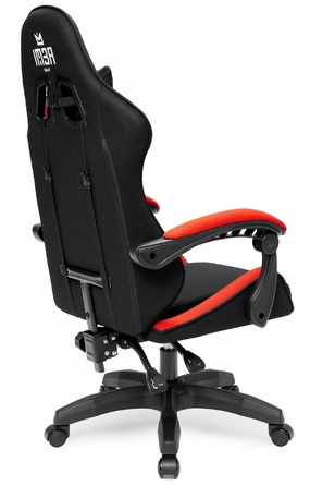 Ігрове крісло IMBA seat Strider, тканина, чорно-червоне