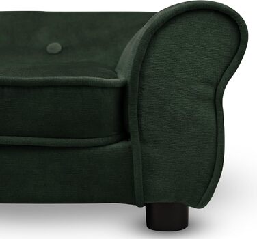 Диванчик для домашніх тварин MG Design, темно-зелений, стабільний, м'який, легко чиститься, для собак та котів, готовий до використання, W12