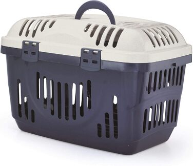 Транспортний бокс для котів Transportbox Katze Open Top - блакитний, 49 x 34 x 32 см