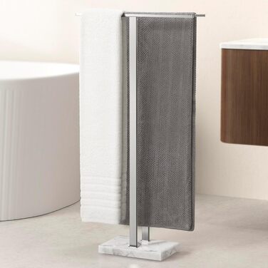 Підставка для рушників подвійна, настільна, з нержавіючої сталі, з мармуровою основою, 84 см, BTH217-2